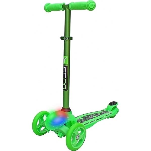 Трехколесный самокат Y-Scoo RT Trio Diamond 120 Kaleidoscope со светящейся платформой — фото 4