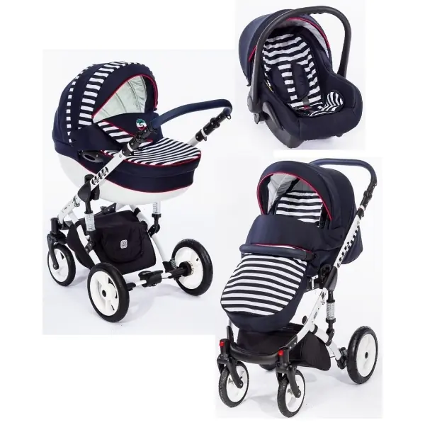 Детская коляска DPG Super Sailor New 3 в 1, Морской — главный ракурс