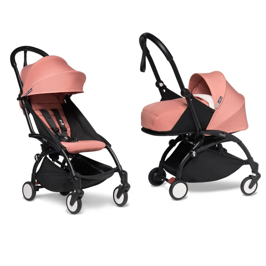 Детская коляска Babyzen Yoyo 2 Newborn Pack 2 в 1 на черной раме, Ginger — главный ракурс