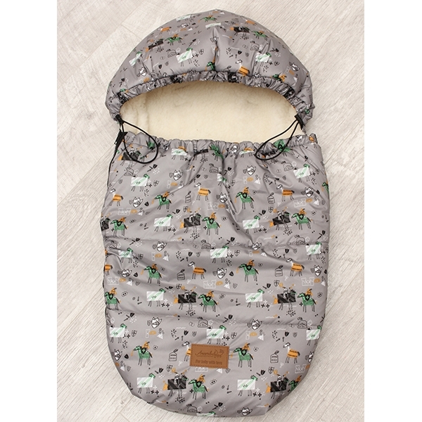 Универсальный меховой конверт AmaroBaby Little Friend Рыцарь 80х45 см — фото 5
