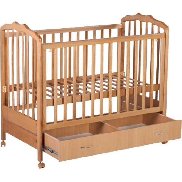 Детская кроватка Baby Luce Капитан 1.3 на колесах — главный ракурс