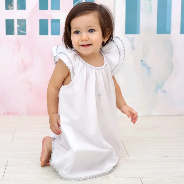 Крестильный комплект для девочки Makkaroni Kids Пелагея (4 предмета) — фото 9