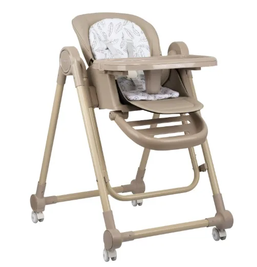 Детский стульчик для кормления Indigo Chill, Бежевый — главный ракурс