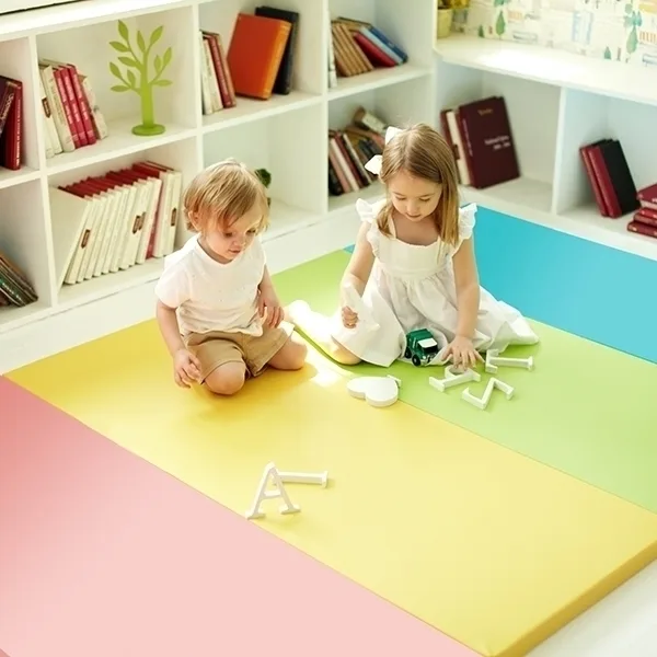 Детский игровой складывающийся коврик AlzipMat Color Folder SG CF-240SG, Eco Duo Blue — главный ракурс
