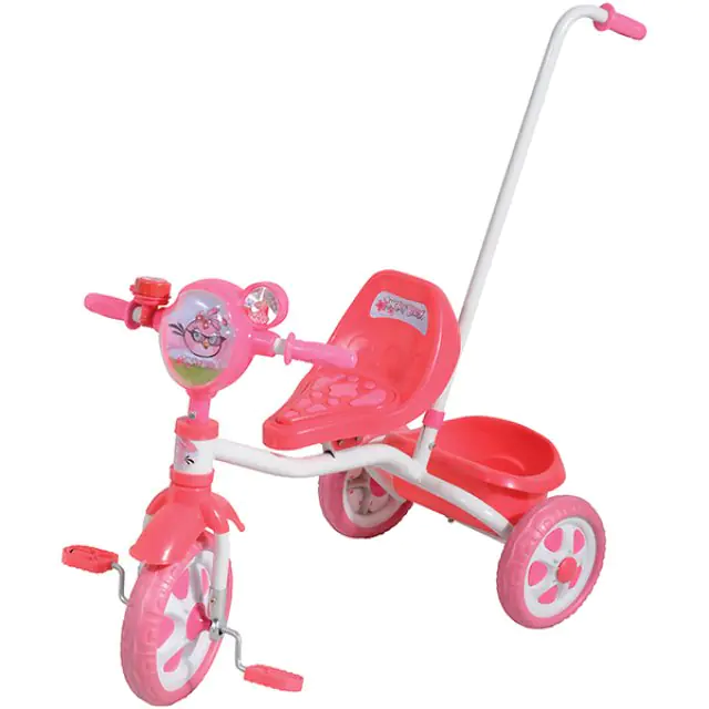 Детский трехколесный велосипед 1Toy 1Той Angry Birds с ручкой Т57659, Т56839, Т56840, Зеленый — главный ракурс