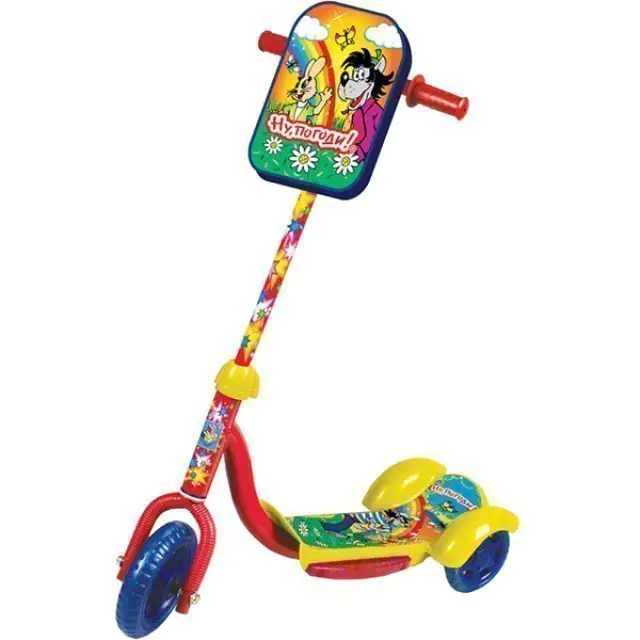 Трехколесный самокат 1Toy 1Той Ну, погоди! Т53983 — фото 1