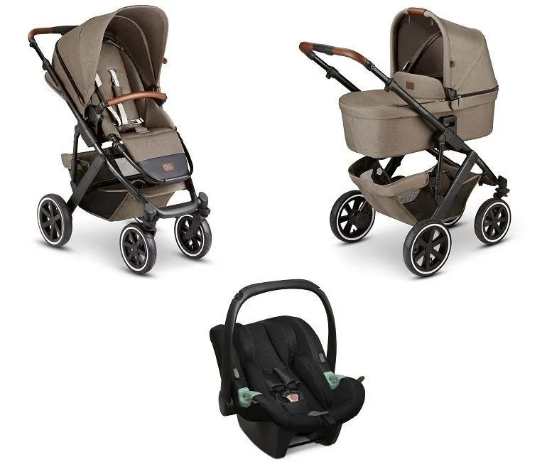 Детская коляска ABC-Design Salsa 4 Air 3 в 1 на черной раме, Nature — главный ракурс