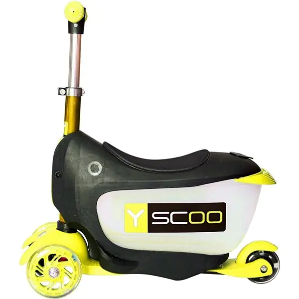 Каталка-самокат 3 в 1 Y-Scoo Mini Jump&Go со светящимися колесами — фото 9