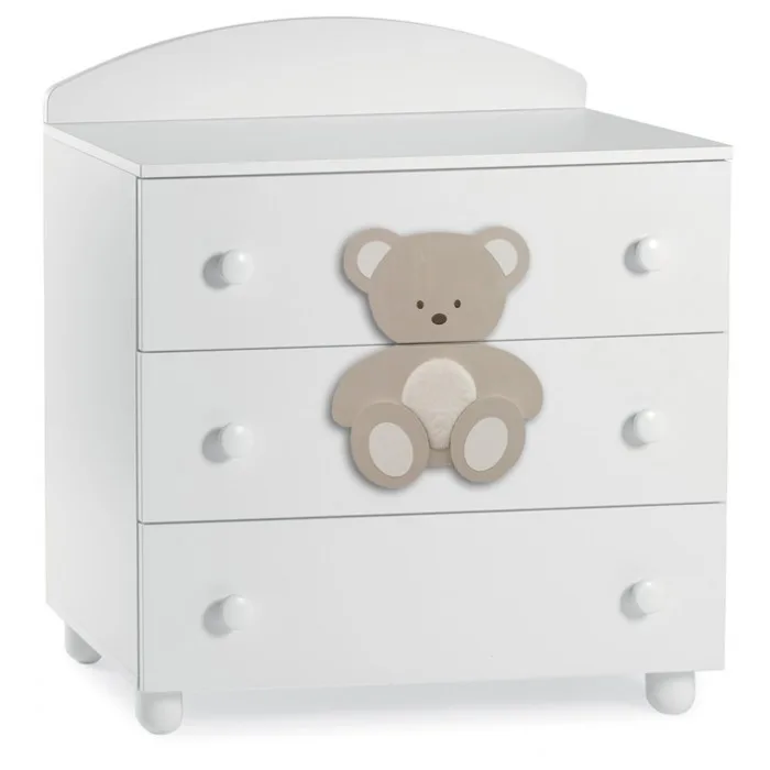 Комод Italbaby Peluche большой, Белый/Кремовый — главный ракурс