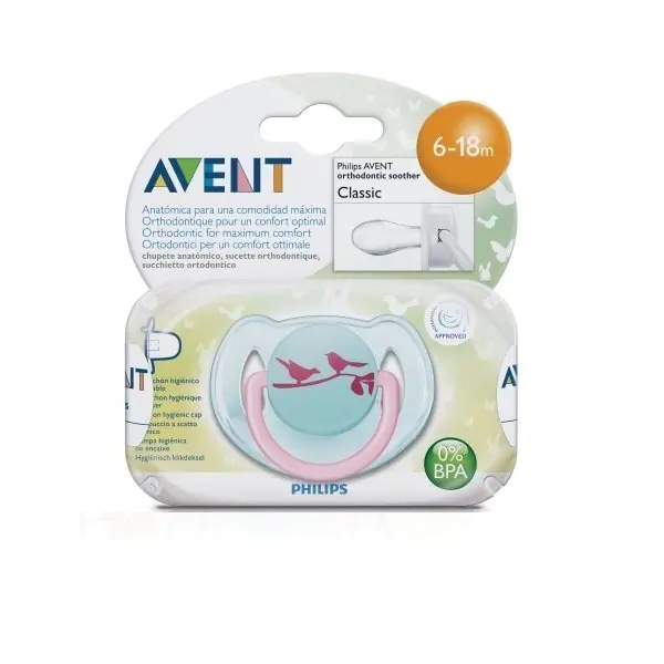 Пустышка Philips Avent для девочки 6-18 мес., 86125, SCF172/15, 1 штука — главный ракурс