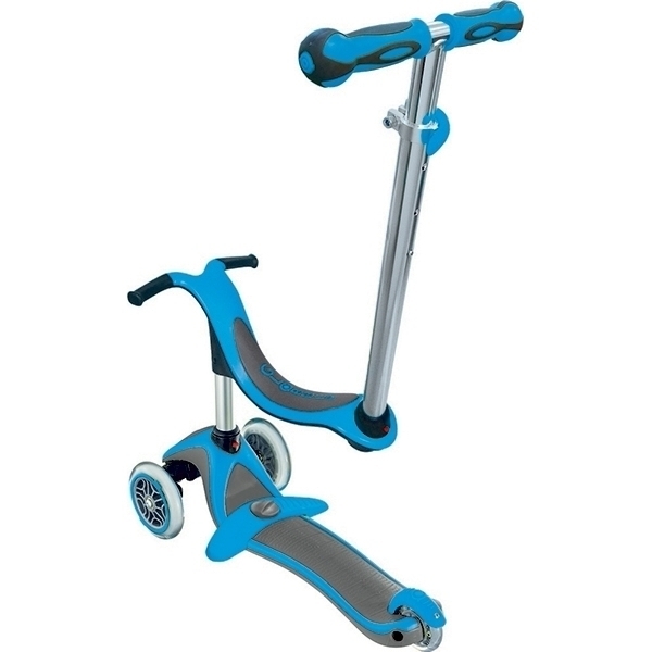 Трехколесный самокат-беговел Globber Evo 4 в 1 Plus 454 с подножками и 3 светящимися колесами — фото 10