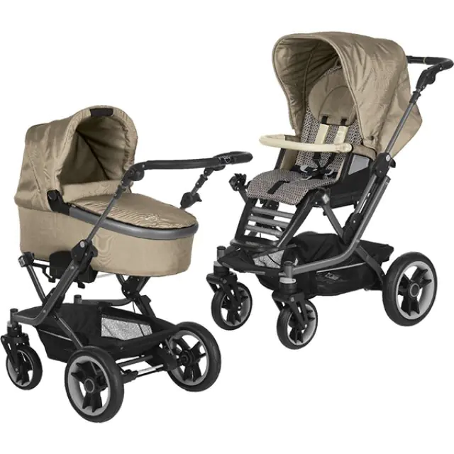Детская коляска Teutonia Mistral S V4 Graphite Теутония Мистраль С В4 Графит 2 в 1 WHL3, Continuum — главный ракурс
