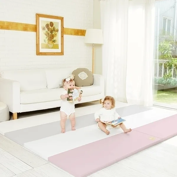 Детский игровой складывающийся коврик AlzipMat Silion Mat SG SM-240SG, Eco Duo Coral - Pink — главный ракурс