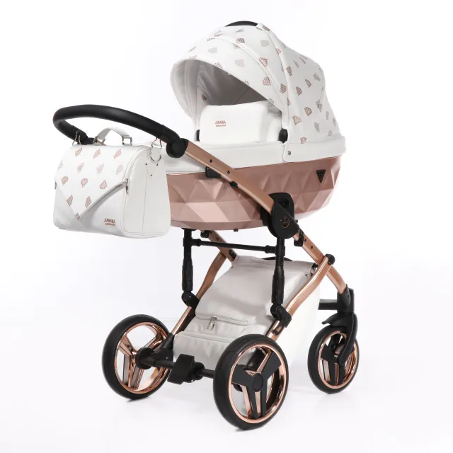 Детская коляска Junama Diamond Glow 2 в 1, эко кожа — фото 21