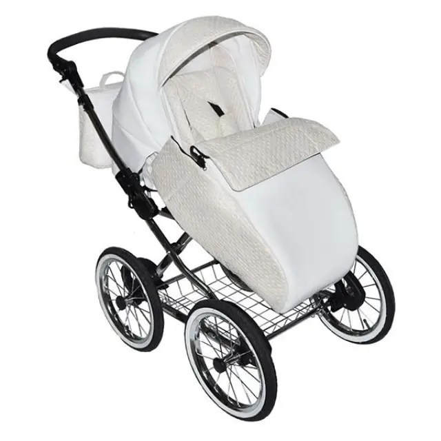 Детская коляска Nastella Luxe Eco 2 в 1, эко-кожа, шасси Black — фото 2