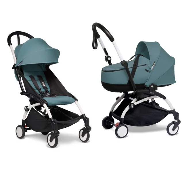 Детская коляска Babyzen Yoyo 2 Bassinet 2 в 1 на белой раме — фото 14