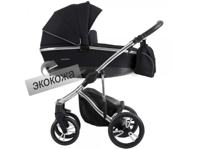 Детская коляска Bebetto Bresso Premium Class Silver 2020 2 в 1 — фото 2