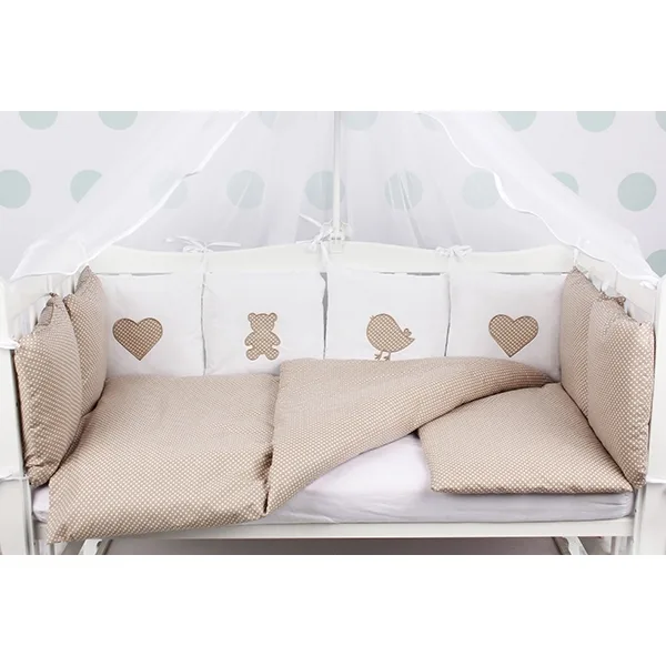Комплект Premium в кроватку AmaroBaby Кроха, 18 предметов (6+12 бортиков), бязь — фото 3