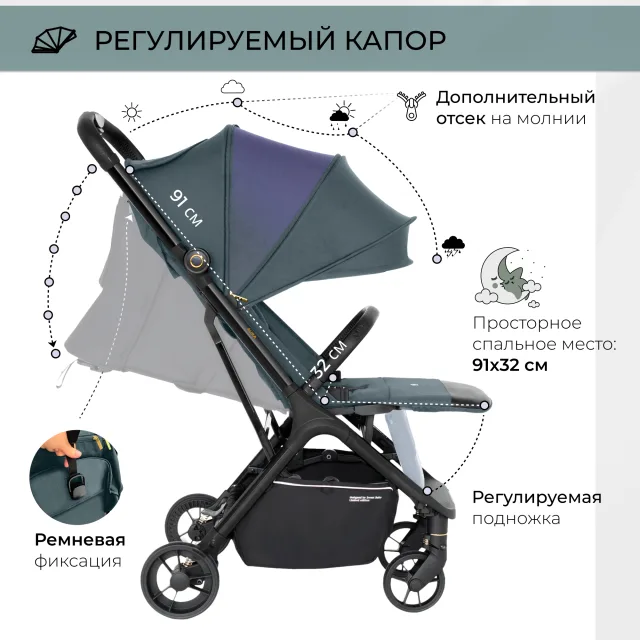 Детская прогулочная коляска Sweet Baby Aura — фото 4