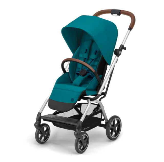 Детская прогулочная коляска Cybex Eezy S Twist+ 2 на серебряной раме — фото 1