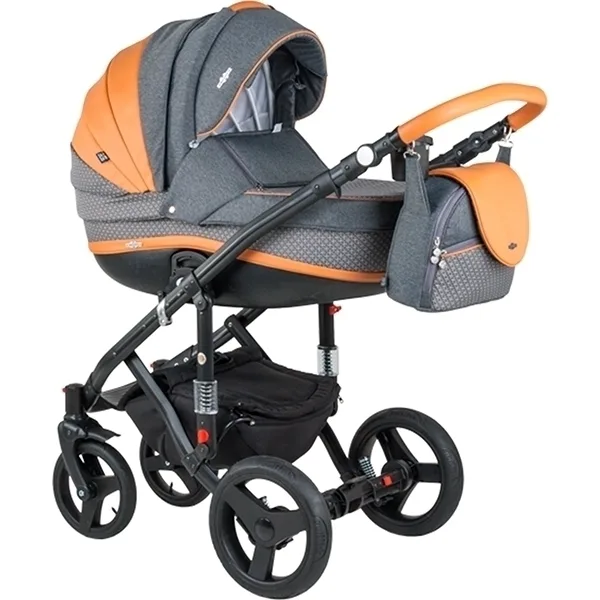 Детская коляска BeBe-Mobile Movo A 2 в 1, ткань+экокожа — главный ракурс