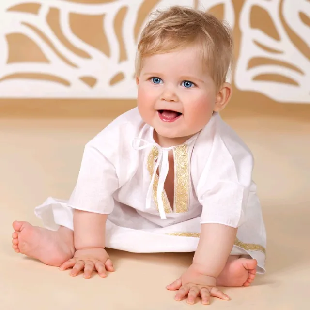 Крестильная рубашка для мальчика Makkaroni Kids Владимир — фото 6
