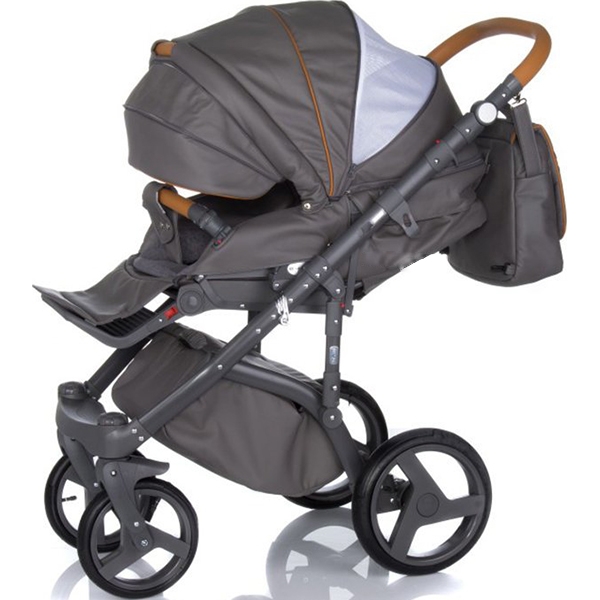 Детская коляска BeBe-Mobile Ravenna Deluxe 3 в 1, эко-кожа — фото 3