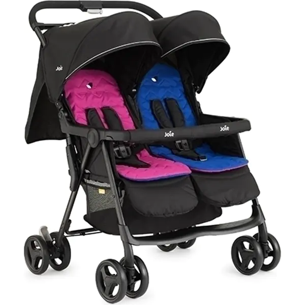 Детская прогулочная коляска для двойни Joie Aire Twin, liquorice — главный ракурс