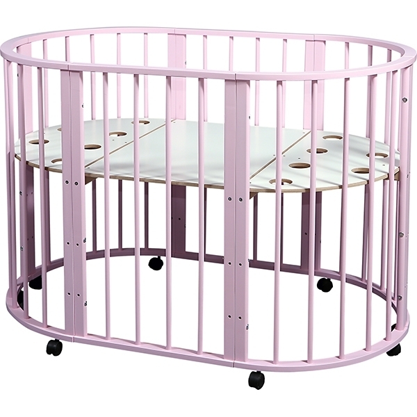 Овальная детская кроватка Nastella Baby Molly 7 в 1 без маятника — фото 31