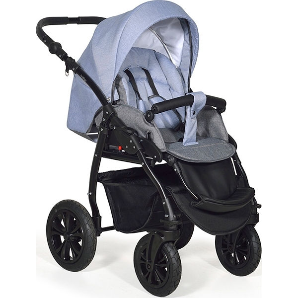 Детская коляска Indigo Antica 2 в 1, ткань + эко-кожа — фото 3