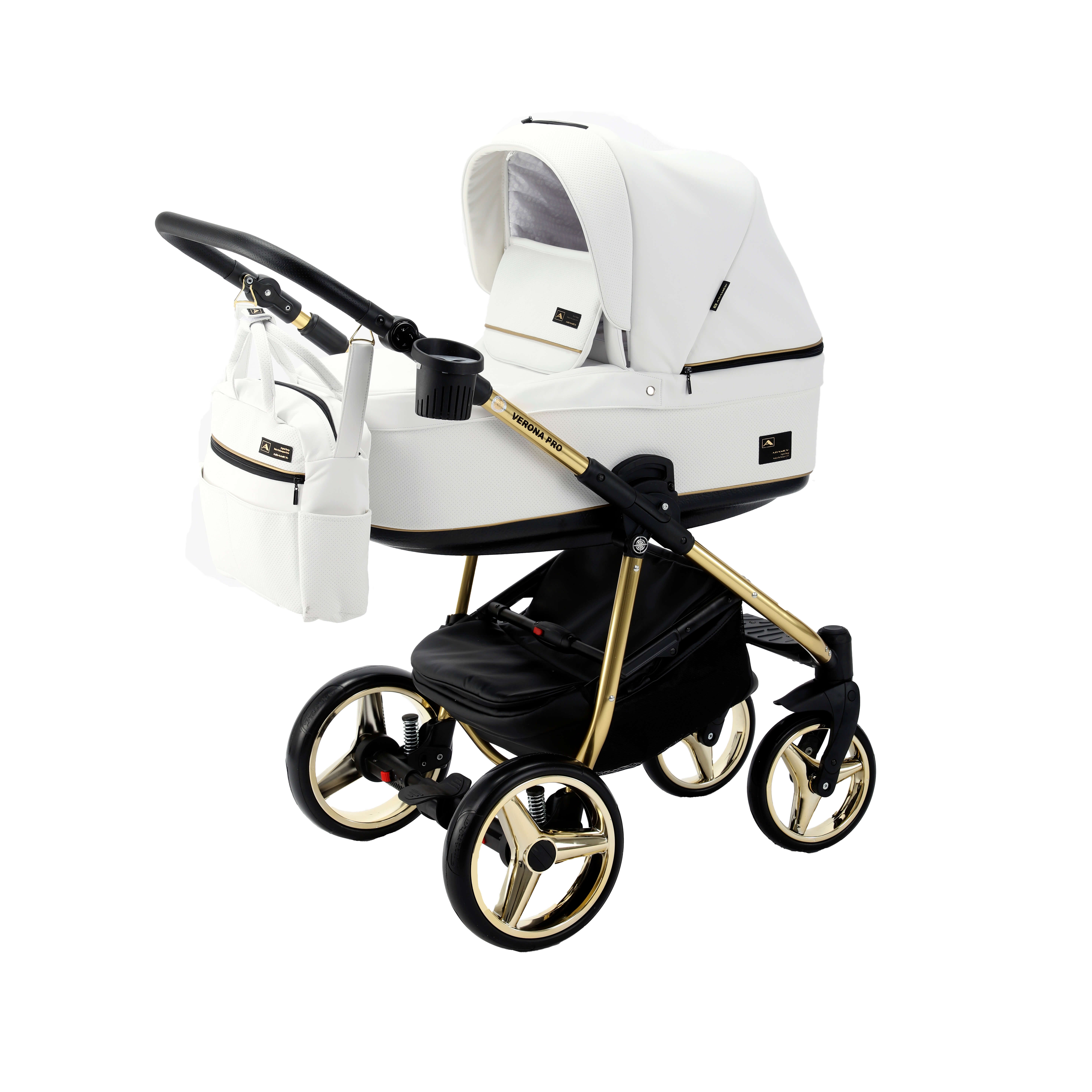 Детская коляска Adamex Verona Pro Poler 3 в 1, 100% экокожа, Вариант 1 — главный ракурс