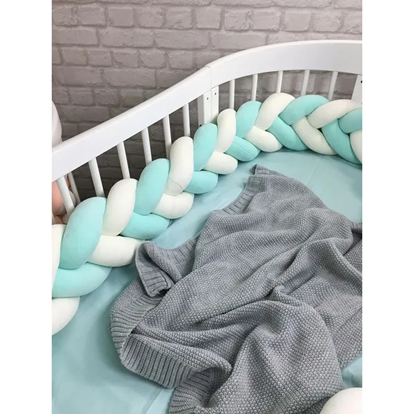 Косичка-борт Marele 3,6 м, велюр, Мята - крем — главный ракурс