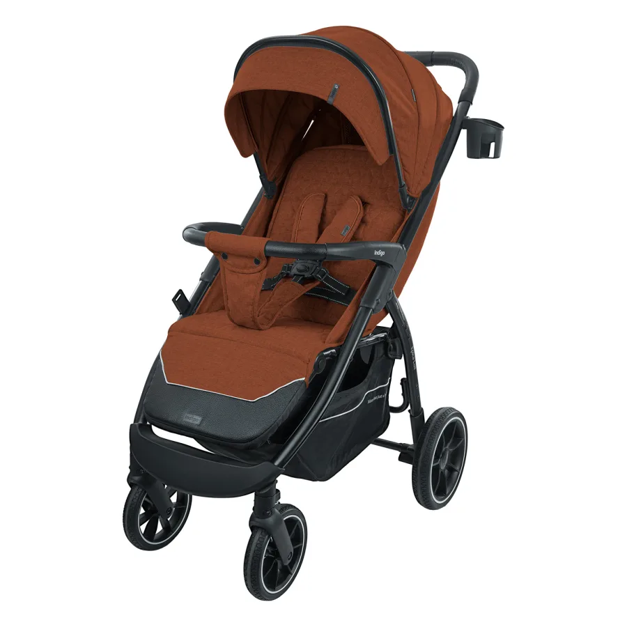 Детская прогулочная коляска Indigo Epica Lux S, синий — главный ракурс
