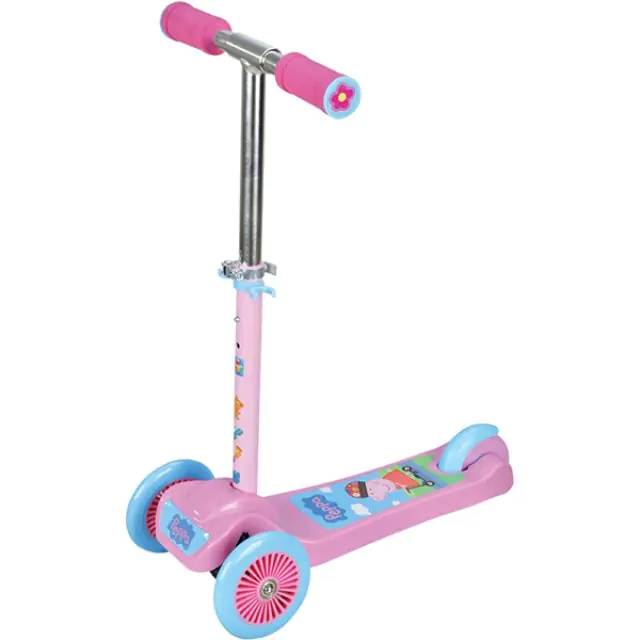 Трехколесный самокат 1Toy Peppa 1Той Пеппа Т57623, управляется наклоном — главный ракурс