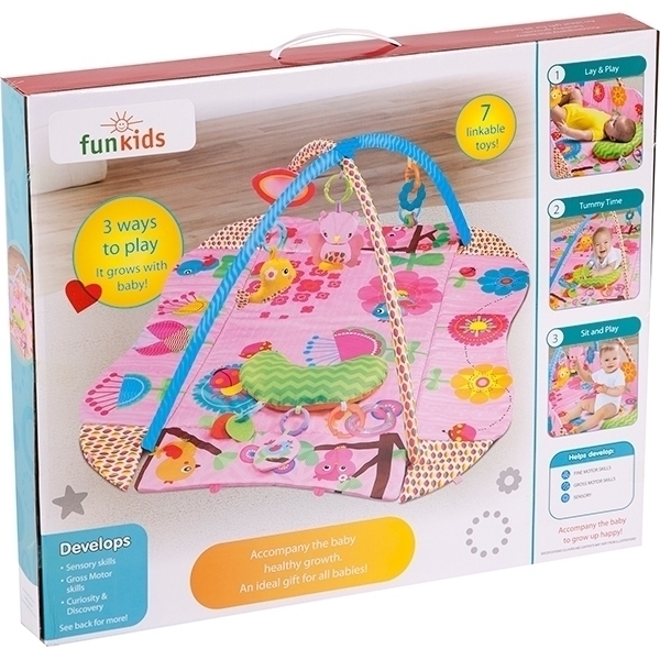 Развивающий коврик для новорожденного Funkids 3 Ways To Play с бортиками — фото 12