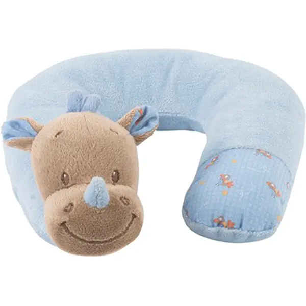 Детская подушка-подголовник Nattou Neck pillow Наттоу Нек пиллоу Arthur & Louis Носорог 644365 — фото 1