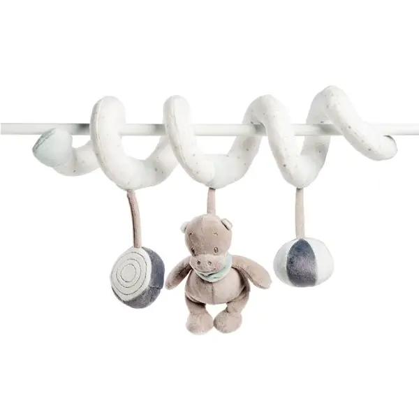 Мягкая игрушка Nattou Loulou, Lea & Hippolyte Toy Spiral Панда, Леопард, Бегемот 963299 — фото 1