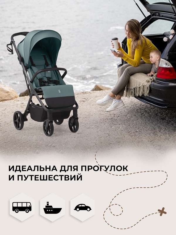 Детская прогулочная коляска Sweet Baby Aura Plus Basic — фото 2
