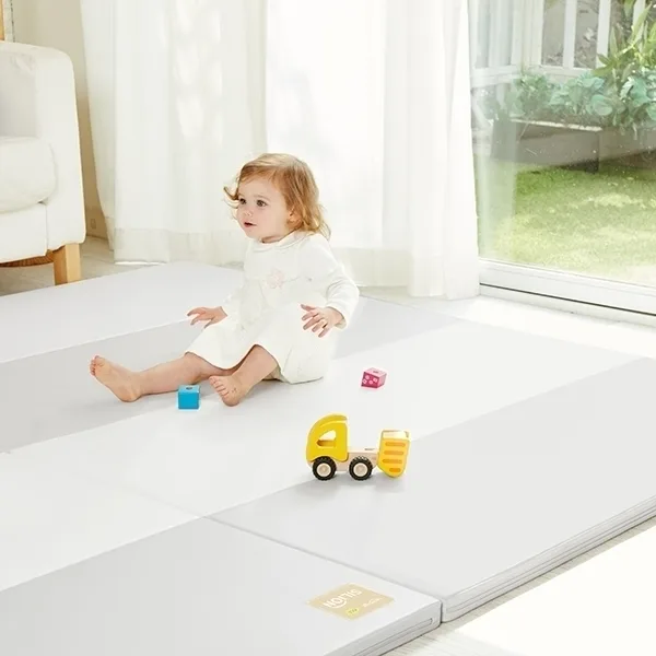 Детский игровой складывающийся коврик AlzipMat Silion Mat S SM-200S, Eco Duo Coral - Pink — главный ракурс