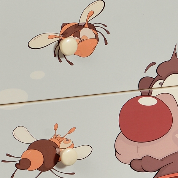 Пеленальный комод Кедр Fantasia Little Bee, 4 ящика — фото 3
