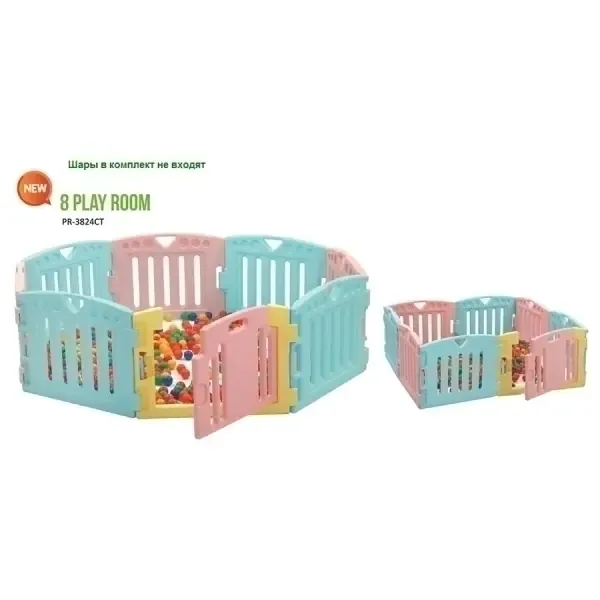 Детский манеж Edu Play PR-3824CT ограждение- Room (194х160х60h) — фото 3