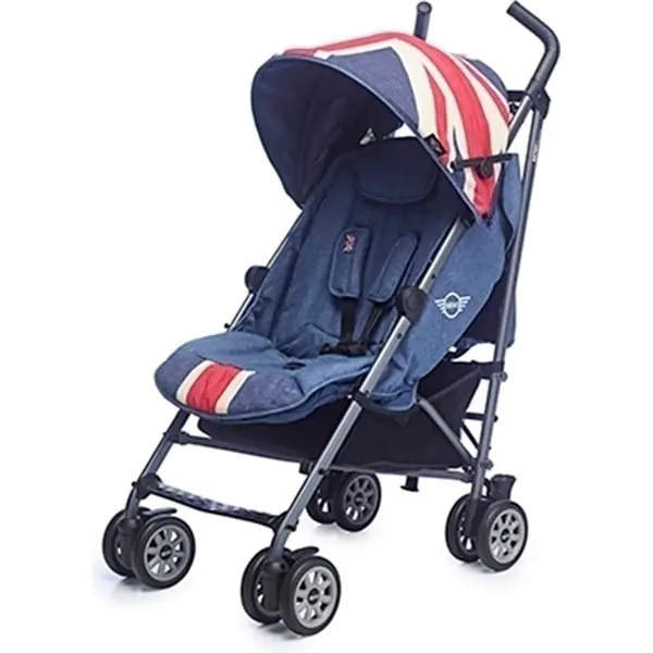 Детская коляска-трость Easywalker Mini buggy, с бампером, midnight — главный ракурс