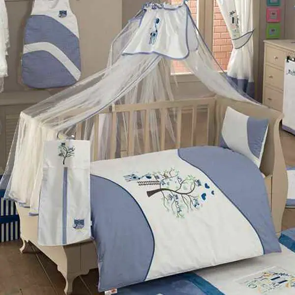 Комплект постельного белья Kidboo Sweet Home 6 предметов, Blue — главный ракурс