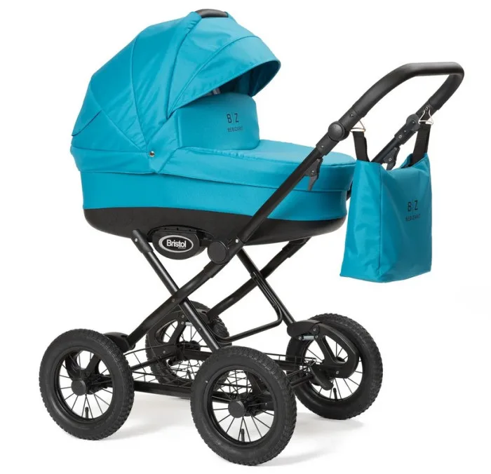 Детская коляска-люлька Bebizaro Bristol, TURQUOISE — главный ракурс