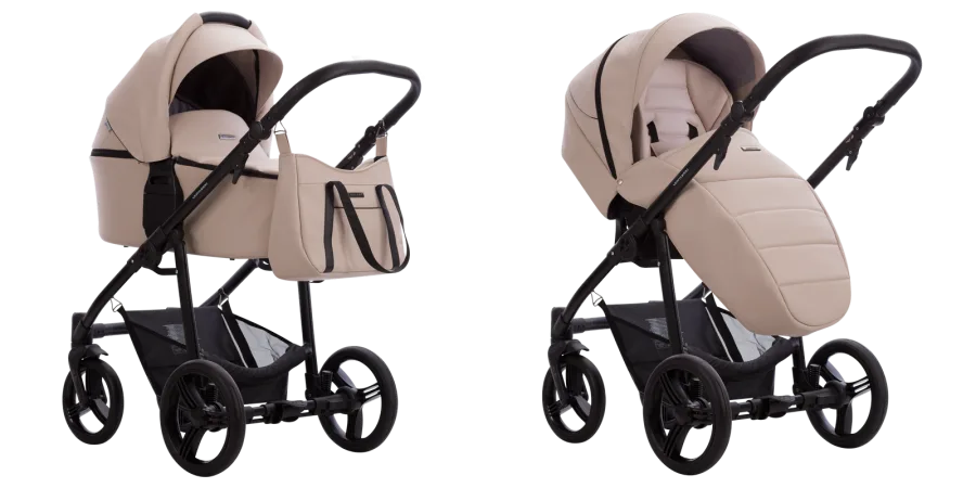 Детская коляска Bebetto Verturro Pro 2 в 1, 100% экокожа — главный ракурс
