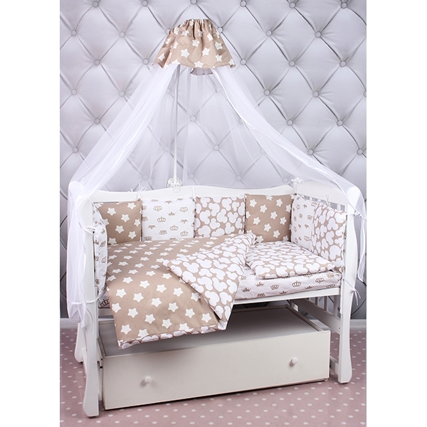 Бортик в кроватку AmaroBaby Soft, 12 подушек, бязь — фото 6