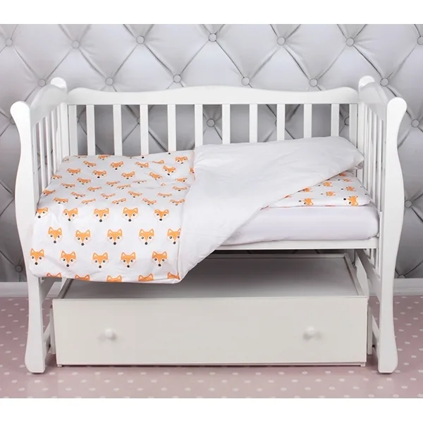 Комплект белья в кроватку WB AmaroBaby Baby Boom Lucky, 3 предмета, Оранжевый, Поплин — главный ракурс
