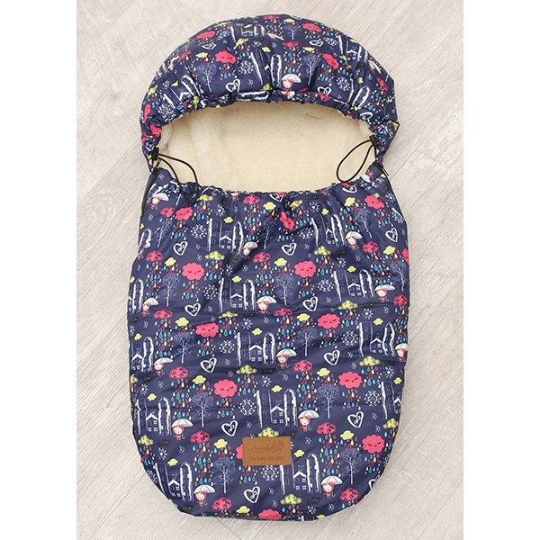 Универсальный меховой конверт AmaroBaby Little Friend Облака 80х45 см — фото 1