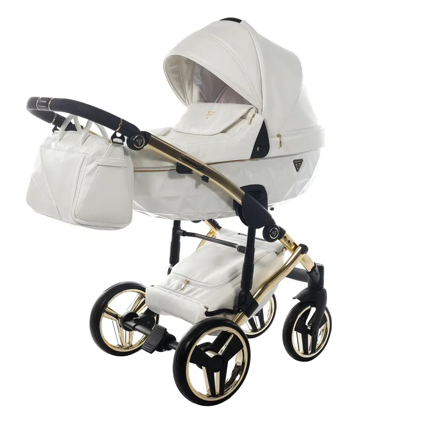 Детская коляска Junama Diamond Individual V2 2 в 1 на золотой раме, JDIv2-04 — главный ракурс