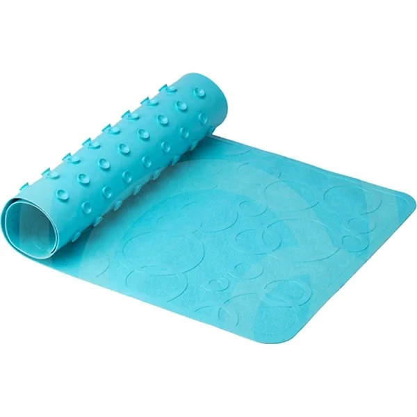 Антискользящий резиновый коврик для ванны Roxy-Kids BM-M188-1, 35x76 см, Аквамарин — главный ракурс